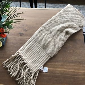 Free People NWT Jaden Ribbed Fringe Blanket Scarf